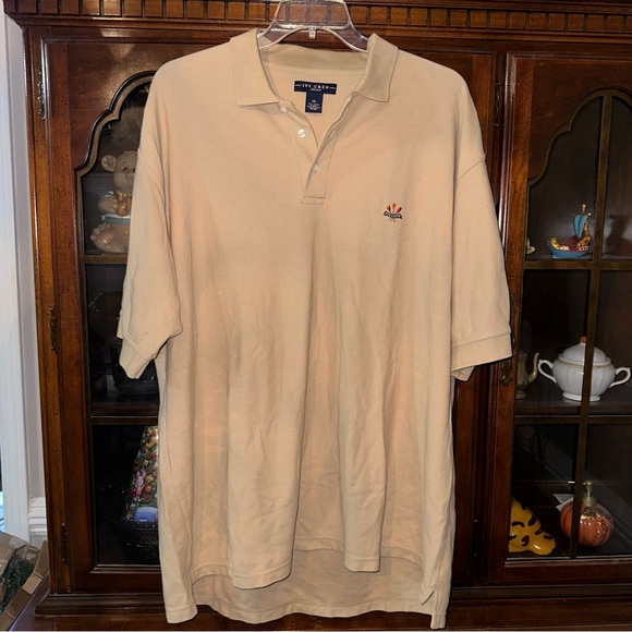 MENS IVEY CREW POLO SHIRT SIZE XXL YELLOW w LOGO L CHEST COMFORT GOLF CASUAL - Picture 1 of 5